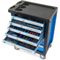 HBM carrello porta attrezzi completo 196 pezzi, blu