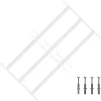 vidaXL Griglia di sicurezza per finestre con 3 barre trasversali, confezione da 3 pezzi, lunghezza 43-74 cm