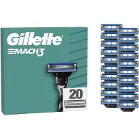 Gillette MACH3 Teste di ricambio 20 pezzi — Lame di ricambio