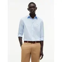 Tommy Hilfiger Flex Camicia Light Blue Blu Azzurro taglia