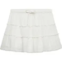 Superdry per donna. W7210424A Gonna bianca a balze (XXS), Bianco, Casual, Cotone