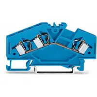 Wago Morsetto passante blu 0,08-4 mm² - Morsettiera di alimentazione 6 mm 32 A 281-651