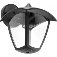 GTV Marina-ad Lampada da giardino Lampada da parete fondo dritto Nero