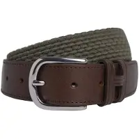 Hackett London per uomo. HM413225 Cintura verde per paracadute (M), Casual, Poliestere, Pelle