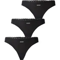 HUGO per donna. 50566737 Set 3 Tanga Micro nero (L), Homewear, Poliamide