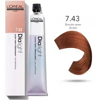L'Oréal Professionnel Dia Light 7.43 Biondo Rame Dorato 50 ml — Colorante per capelli