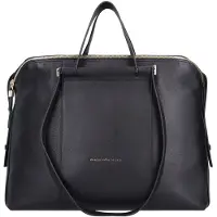 Piquadro Circle Borsa porta PC Vera Pelle 40 cm nero