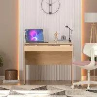 Skye Decor , Cekmeceli, scrivania, rovere, truciolato, 90 x 75 x 55 cm