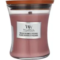 Woodwick Pressed Blooms & Patchouli Vaso Medio 275 g — Candela Profumata