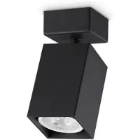 Ideal Lux Faretto da soffitto Dynamite Square nero, lunghezza 5,7 cm