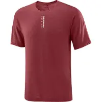 Salomon - T-shirt in lana merino - Ultra SS Tee M Syrah per Uomo - Taglia XS - rosso