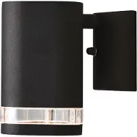 Konstsmide Applique Modena in alluminio laccato nero con vetro acrilico trasparente