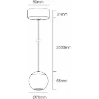 Beneito Faure Lampada a Sospensione Bora 8,5W 36º 3000K Argento - Illuminazione LED di Precisione ad alte prestazioni per interni -