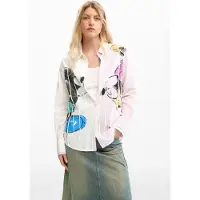 Desigual , Camicia Mickey e minnie mouse, Donna, Cotone, Bianco, L
