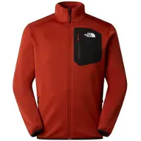 The North Face - Pile resistente con zip - M Crest Full Zip Jacket Iron Clay TNF Black per Uomo in Poliestere Riciclato - Taglia M - rosso