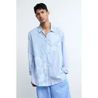 Desigual , camicia a fiori stampata, Uomo, Cotone, Blu, S