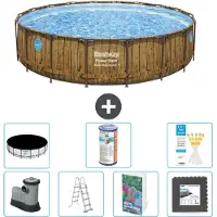 Bestway Power Steel, piscina rotonda - 549x122 cm - composta da 6 parti, modello S563
