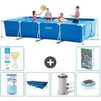 Intex Piscina fuori terra rettangolare - 450x220x84 cm - composta da 5 elementi, modello S100