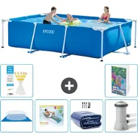 Intex Piscina fuori terra rettangolare - 300x200x75 cm - composta da 5 elementi, modello S171