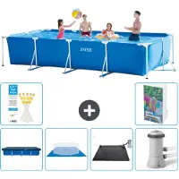 Intex Piscina fuori terra rettangolare - 450x220x84 cm - Struttura in 5 parti, modello S40