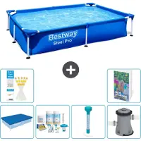 Bestway Steel Pro, piscina rettangolare - 221x150x43 cm - 5 pezzi, modello S52
