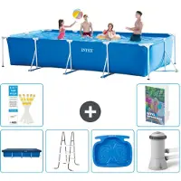 Intex Piscina fuori terra rettangolare - 450x220x84 cm - composta da 5 elementi, modello S140