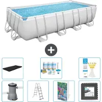 Bestway Power Steel, piscina rettangolare - 488x244x122 cm - composta da 6 parti, modello S581