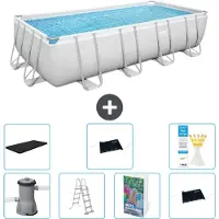 Bestway Power Steel, piscina rettangolare - 488x244x122 cm - composta da 6 parti, modello S562