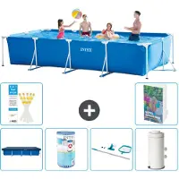 Intex Piscina fuori terra rettangolare - 450x220x84 cm - composta da 5 elementi, modello S130