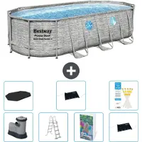 Bestway Power Steel, piscina ovale - 549x274x122 cm - composta da 6 parti, modello S562