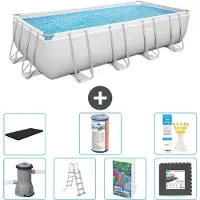 Bestway Power Steel, piscina rettangolare - 488x244x122 cm - composta da 6 parti, modello S563