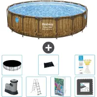 Bestway Power Steel, piscina rotonda - 549x122 cm - composta da 6 parti, modello S543