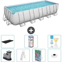 Bestway Power Steel, piscina rettangolare - 640x274x132 cm - composta da 6 parti, modello S622