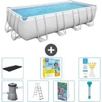 Bestway Power Steel, piscina rettangolare - 488x244x122 cm - composta da 6 parti, modello S532