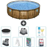 Bestway Power Steel, piscina rotonda - 488x122 cm - composta da 6 parti, modello S649