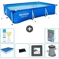 Bestway Steel Pro, piscina rettangolare - 300x201x66 cm - composta da 5 parti, modello S21