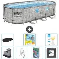 Bestway Power Steel, piscina ovale - 549x274x122 cm - composta da 6 parti, modello S607