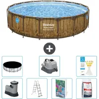 Bestway Power Steel, piscina rotonda - 549x122 cm - composta da 6 parti, modello S649