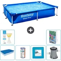 Bestway Steel Pro, piscina rettangolare - 221x150x43 cm - composta da 5 parti, modello S146