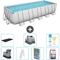 Bestway Power Steel, piscina rettangolare - 640x274x132 cm - composta da 6 parti, modello S649