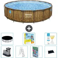 Bestway Power Steel, piscina rotonda - 549x122 cm - composta da 6 parti, modello S582