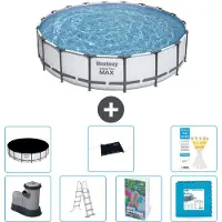 Bestway Steel Pro MAX, piscina in acciaio, forma rotonda - 549x122 cm - 6 pezzi, modello S621