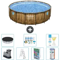 Bestway Power Steel, piscina rotonda - 488x122 cm - composta da 6 parti, modello S556