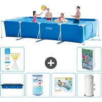 Intex Piscina fuori terra rettangolare - 450x220x84 cm - composta da 5 parti - modello S113
