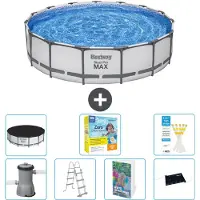 Bestway Piscina gonfiabile Steel Pro MAX, rotonda, 457x122 cm, composta da 6 parti, modello S582
