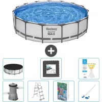 Bestway Steel Pro MAX, piscina in acciaio, forma rotonda - 457x122 cm - 6 pezzi, modello S610