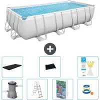 Bestway Power Steel, piscina rettangolare - 488x244x122 cm - composta da 6 parti, modello S559