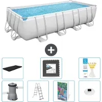 Bestway Power Steel, piscina rettangolare - 488x244x122 cm - composta da 6 parti, modello S608