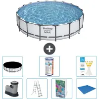 Bestway Steel Pro MAX, piscina in acciaio, forma rotonda - 549x122 cm - 6 pezzi, modello S594