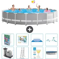 Intex Struttura per piscina a forma di prisma - 610x132 cm - composta da 7 elementi - modello S618
